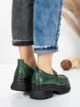 Pantofi Casual Dama din piele naturala 10828 GREEN | FORMATIONE