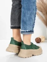 Pantofi Sport Dama din piele naturala 6806 GREEN | ADVANCER