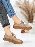 Pantofi Casual Dama din piele naturala 663 APRICOT | ADVANCER