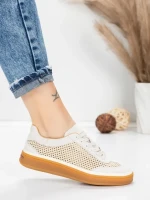 Pantofi Sport Dama din piele naturala 2501-1 CREAM | ADVANCER