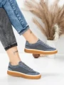 Pantofi Sport Dama din piele naturala 2501-1 GREY | ADVANCER