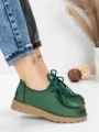 Pantofi Casual Dama din piele naturala 8887 GREEN | FORMATIONE