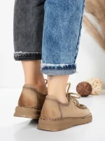 Pantofi Casual Dama din piele naturala 8887 APRICOT | FORMATIONE