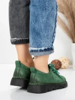 Pantofi Casual Dama din piele naturala 556 GREEN | FORMATIONE