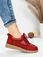 Pantofi Casual Dama din piele naturala 886 RED | FRANCO GERARDO