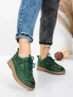 Pantofi Casual Dama din piele naturala 886 GREEN | FRANCO GERARDO