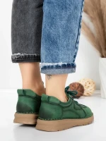 Pantofi Casual Dama din piele naturala 886 GREEN | FRANCO GERARDO