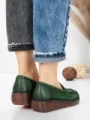 Pantofi Casual Dama din piele naturala 2557 GREEN | FORMATIONE