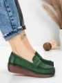 Pantofi Casual Dama din piele naturala 2557 GREEN | FORMATIONE
