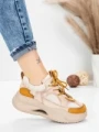 Pantofi Sport Dama din piele naturala 2576 CREAM-YELLOW | ADVANCER