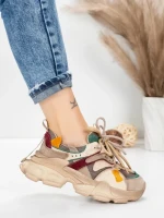 Pantofi Sport Dama din piele naturala HY5782 GREY-GREEN | FRANCO GERARDO