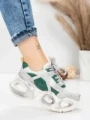 Pantofi Sport Dama din piele naturala HY8985 GREEN-GREY | FRANCO GERARDO