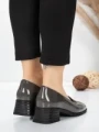 Pantofi cu toc din piele naturala 1355-10 GREY | ADVANCER