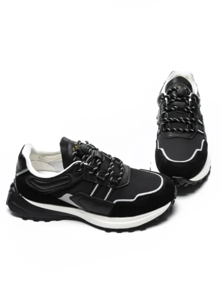 Pantofi Sport Barbati din piele naturala 20676 BLACK | ADVANCER