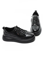 Pantofi Sport Barbati din piele naturala W27017 BLACK | ADVANCER