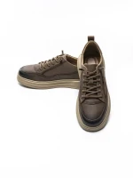 Pantofi Sport Barbati din piele naturala W27017 KHAKI | ADVANCER