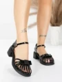 Sandale Dama din piele naturala TP3788-7 BLACK | ADVANCER