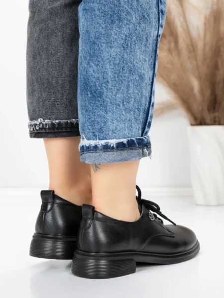 Pantofi Casual Dama din piele naturala 5211507 BLACK | ADVANCER