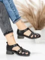 Sandale Dama din piele naturala 7983 BLACK | ADVANCER