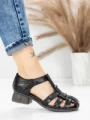 Sandale Dama din piele naturala 7983 BLACK | ADVANCER
