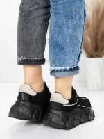 Pantofi Sport Dama din piele naturala 9802 BLACK | FRANCO GERARDO