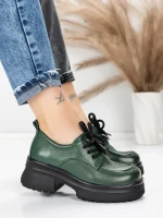 Pantofi Casual Dama din piele naturala 10829 GREEN | FORMAZIONE