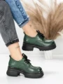 Pantofi Casual Dama din piele naturala 10829 GREEN | FORMAZIONE