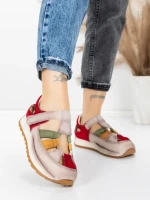 Pantofi Sport Dama din piele naturala KM9207 RED | ADVANCER