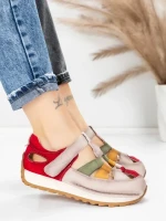 Pantofi Sport Dama din piele naturala KM9207 RED | ADVANCER