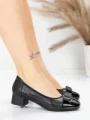 Pantofi cu toc din piele naturala 25876-13 BLACK | ADVANCER