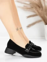 Pantofi Casual Dama din piele naturala 5820-20 BLACK | ADVANCER