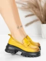 Pantofi Casual Dama din piele naturala 8307 YELLOW | ADVANCER