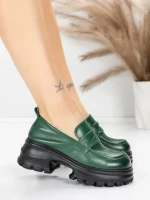 Pantofi Casual Dama din piele naturala 8307 GREEN | ADVANCER