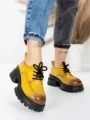 Pantofi Casual Dama din piele naturala 8305 YELLOW | ADVANCER