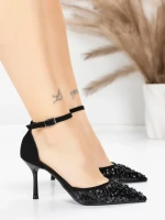 Pantofi Stiletto 5GZ87 BLACK | MEI
