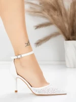 Pantofi Stiletto 5GZ87 WHITE | MEI