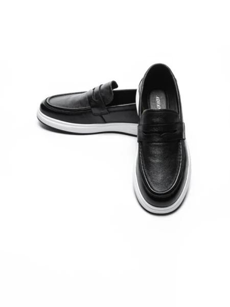 Pantofi Casual Barbati din piele naturala 10135 BLACK | ADVANCER