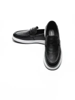 Pantofi Casual Barbati din piele naturala 10135 BLACK | ADVANCER