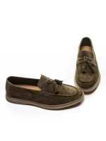 Mocasini Barbati din piele naturala 25891 GREEN | FRANCO GERARDO