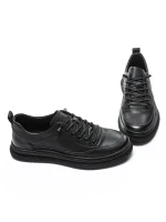 Pantofi Sport Barbati din piele naturala W27015 BLACK | ADVANCER