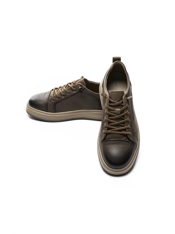 Pantofi Sport Barbati din piele naturala W27019 KHAKI | ADVANCER
