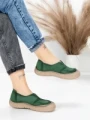 Pantofi Casual Dama din piele naturala KM5165 GREEN | ADVANCER