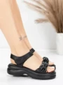 Sandale Dama din piele naturala 2562 BLACK | ADVANCER