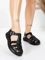 Sandale Dama din piele naturala 1956723 BLACK | ADVANCER