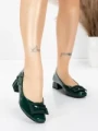 Pantofi cu toc din piele naturala 1011-1062 GREEN | FORMAZIONE