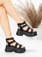 Sandale Dama cu Platforma 56WL31 BLACK | MEI