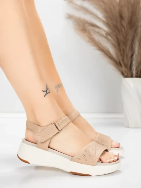 ženske sandale od prave kože 037 Breskva | Advancer