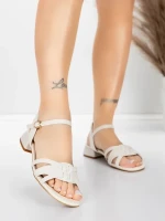 ženske sandale od prave kože 105 Krem | Advancer