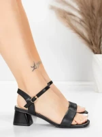 ženske sandale od prave kože 22396 Crna | Advancer