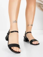 ženske sandale od prave kože 22396 Crna | Advancer